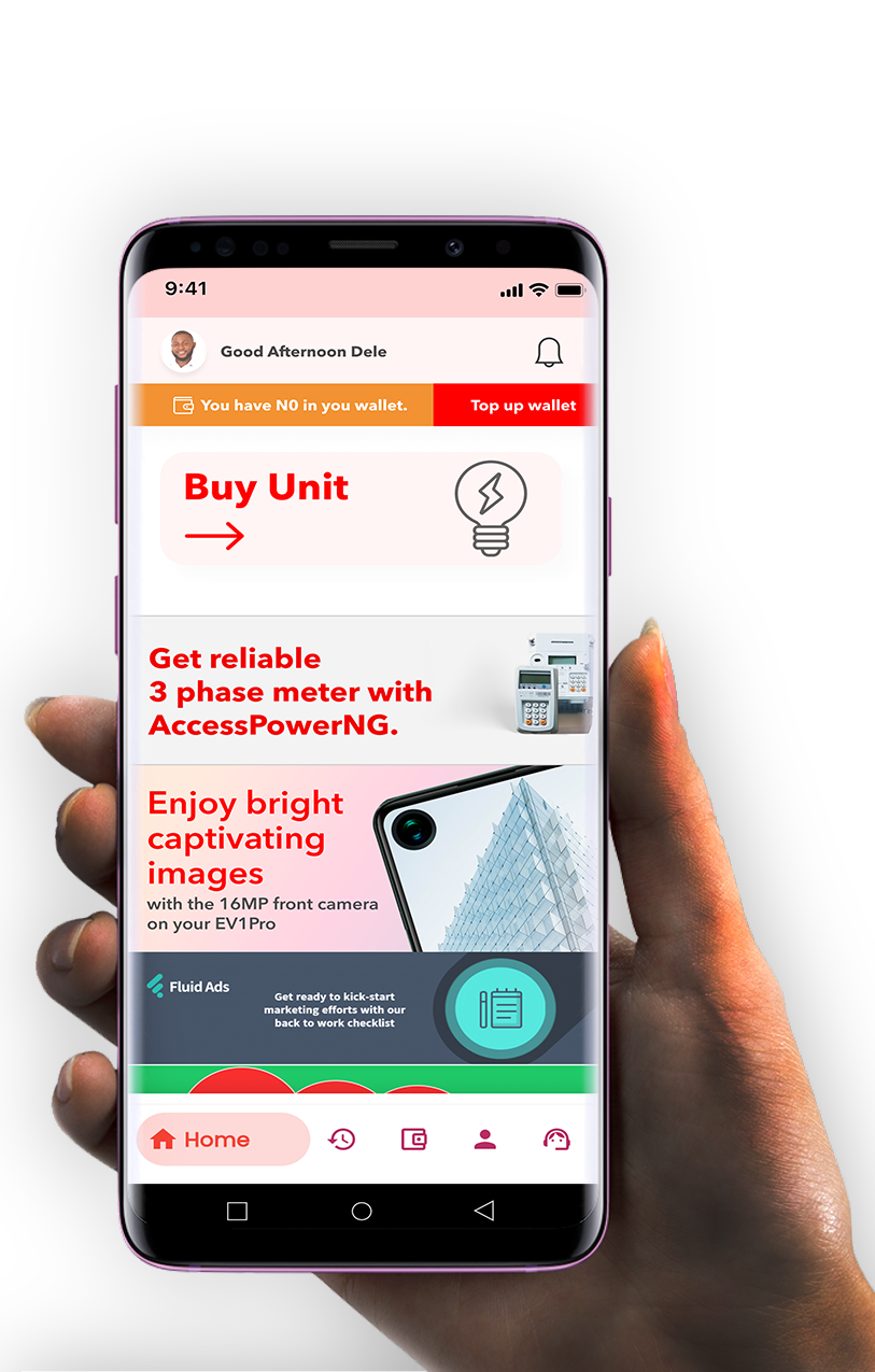 Power service mobile interface